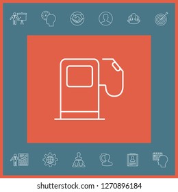 Gas station icon. Graphic elements for your design