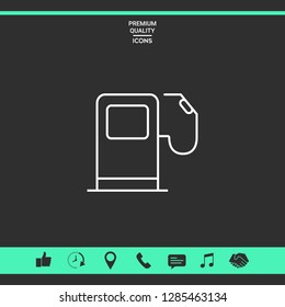 Gas station icon. Graphic elements for your design