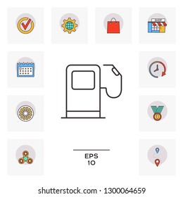 Gas station icon. Graphic elements for your design