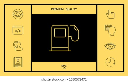 Gas station icon. Graphic elements for your design