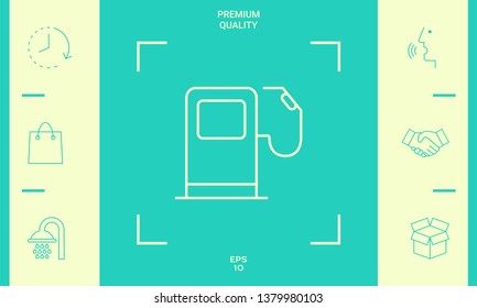 Gas station icon. Graphic elements for your design