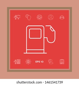 Gas station icon. Graphic elements for your design