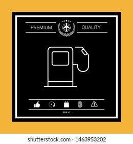 Gas station icon. Graphic elements for your design