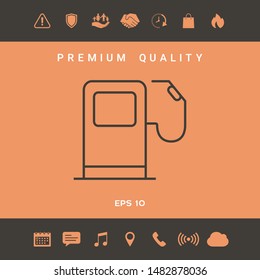 Gas station icon. Graphic elements for your design