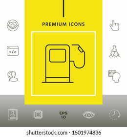 Gas station icon. Graphic elements for your design