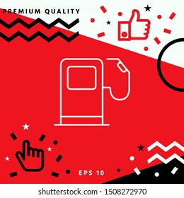 Gas station icon. Graphic elements for your design