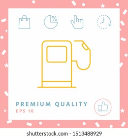 Gas station icon. Graphic elements for your design