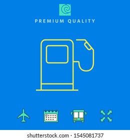 Gas station icon. Graphic elements for your design