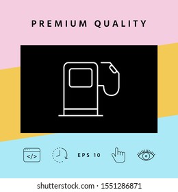 Gas station icon. Graphic elements for your design