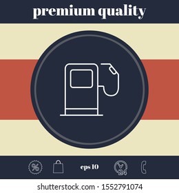 Gas station icon. Graphic elements for your design