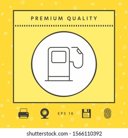 Gas station icon. Graphic elements for your design