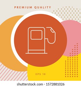 Gas station icon. Graphic elements for your design