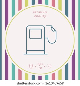 Gas station icon. Graphic elements for your design