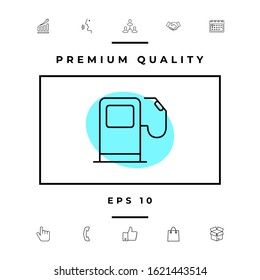 Gas station icon. Graphic elements for your design