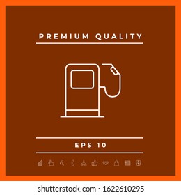 Gas station icon. Graphic elements for your design