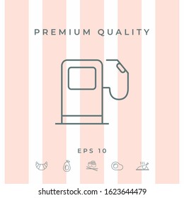Gas station icon. Graphic elements for your design