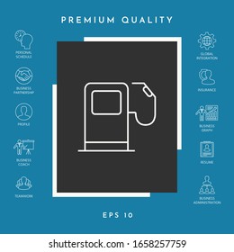 Gas station icon. Graphic elements for your design