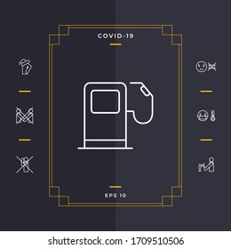 Gas station icon. Graphic elements for your design