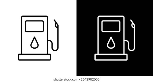 Tankstellensymbol Grafischer Vektorsatz für ui-Design