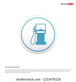 Gas station icon Hexa White Background icon template - Free vector icon