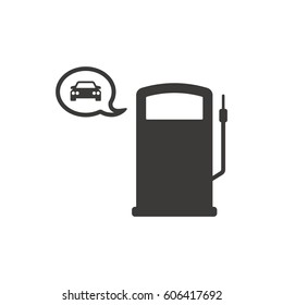 Gas station icon, isolated. Flat desidn.