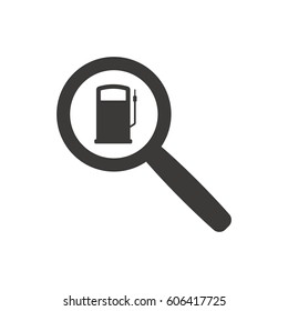 Gas station icon, isolated. Flat desidn.