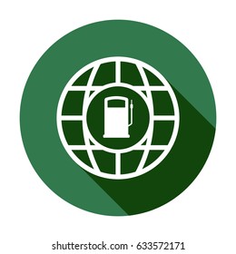 Gas station icon, isolated. Flat design.