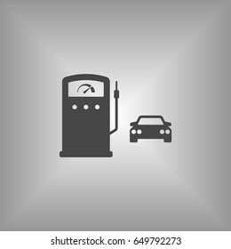 Gas station icon, isolated. Flat design.