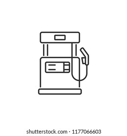 Gas station icon isolated on white background. Fuel symbol modern, simple, vector, icon for website design, mobile app, ui. Vector Illustration