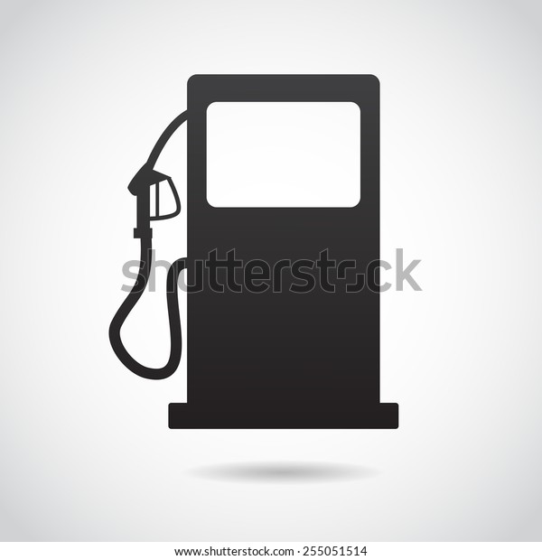 Gas station icon isolated on white background.
Vector art.