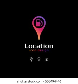 gas station icon. location icon for map