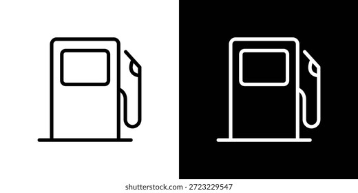 Gas station icon logo concept in strokes