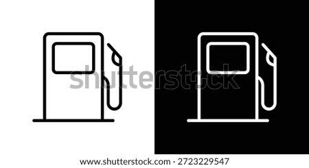 Gas station icon logo concept in strokes