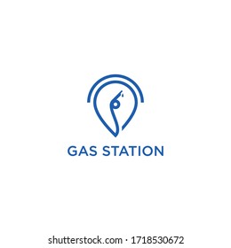 Logotipo vectorial del icono de la gasolinera