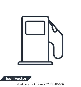 ilustración vectorial del icono de la estación de gas. plantilla de símbolo de bomba de combustible para la recopilación de diseño gráfico y web