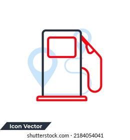 Tankstellensymbol, Vektorgrafik. Symbol für Kraftstoffpumpe-Vorlage für Grafik- und Webdesign-Kollektion