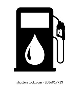 Gas station icon, nozzle isolated logo vector, pump gasoline design, oil power energy symbol .