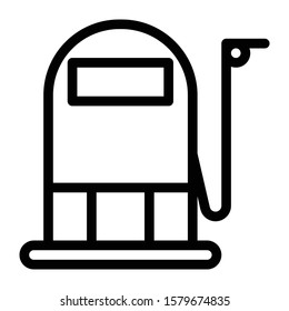 gas station icon outline vector design