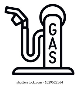 Gas station icon. Outline gas station vector icon for web design isolated on white background
