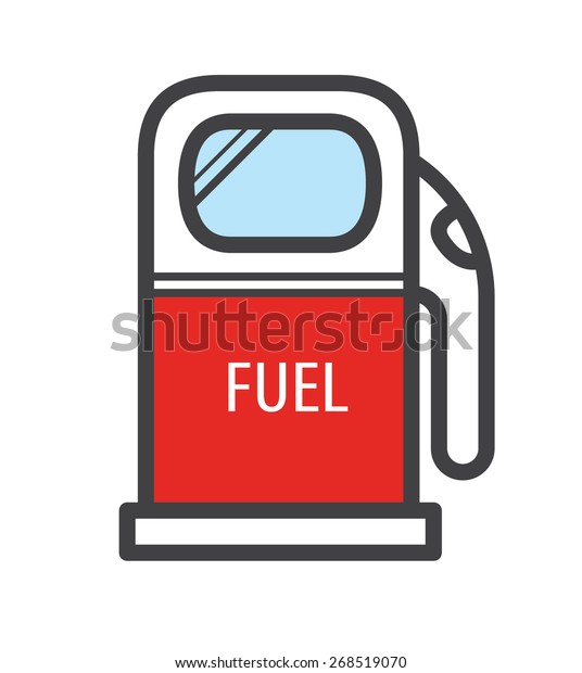 Gas\
station icon, retro style, vector\
illustration