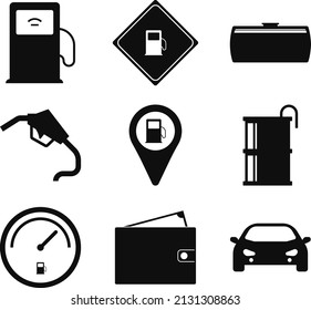 Gas Station Icon set vector illustration