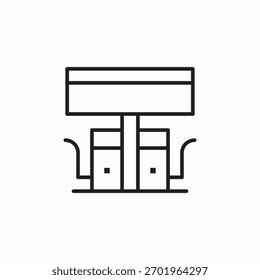 Icono de la estación de gasolina signo Vector