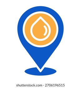 Icono de gasolinera Ilustración vectorial de diseño de color sólido