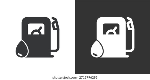 Icono de gasolinera. Icono de la serie de glifos sólidos