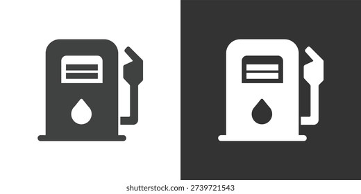 Gas Station icon. Solid glyph series icon
