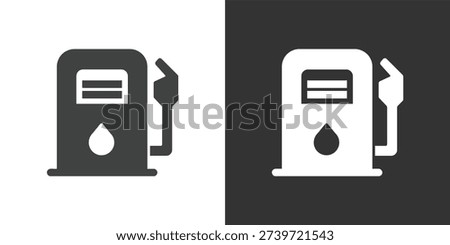 Gas Station icon. Solid glyph series icon