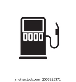 Gas station Icon Thin line flat illustration