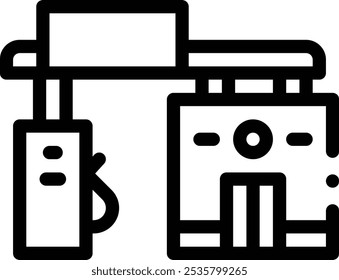gas station icon. Thin Linear Style Design Isolated On White Background