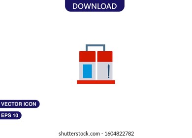 Gas station icon in trendy flat style isolated on white background vector illustration