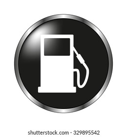 gas station icon - vector button